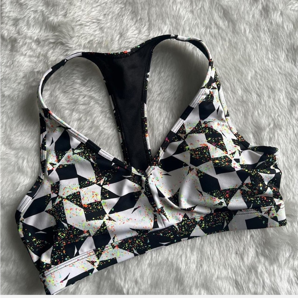 Geometric Paint spatter Sports Bra small Victorias Secret